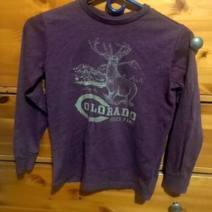 Gap, Boy’s M (8) long sleeve t-shirt. Colorado Estes Park, Deer